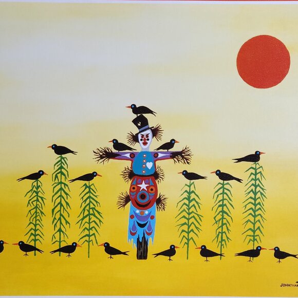 80's Poster Jonathan Winters "Sometimes Even Crows Don't Get Scared" 28"x22" NOS - Picture 3 of 8